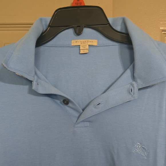 Burberry Sky Blue Polo Shirt for Men